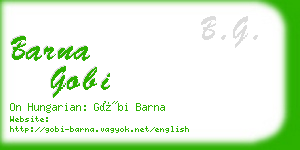 barna gobi business card